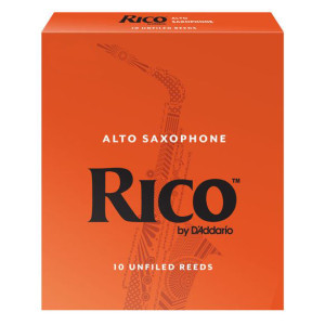 Caixa de 10 palhetas D'ADDARIO Rico para Saxofone Alto